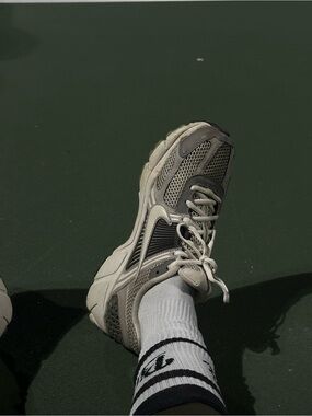 Nike Gray and Olive Running Shoes
